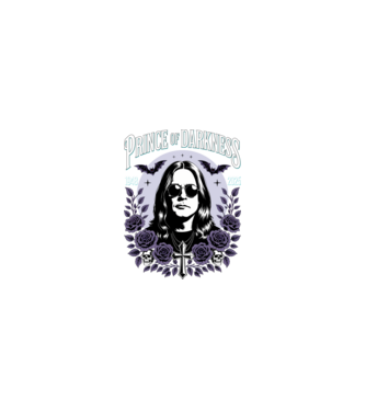 Prince of Darkness model nisipiu pe tricou