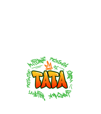 Graffiti tata model alb pe tricou