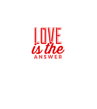 love in answer model negru pe tricou