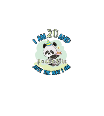 PANDASTIC 20 model alb pe tricou