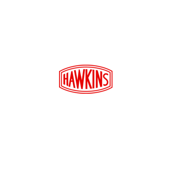 hawkins stranger things model negru pe tricou
