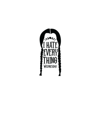  I hate everything model alb pe tricou
