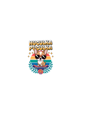Huculka Puculka Câine 2 model alb pe tricou