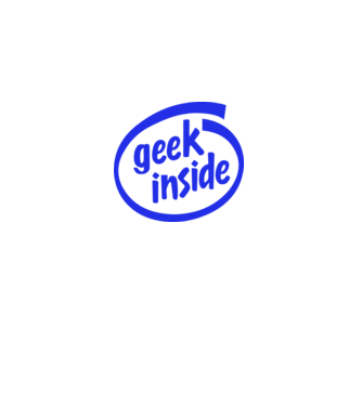 Geek inside model gri pe tricou