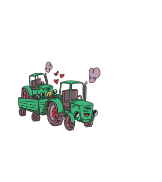 TRACTOR model negru pe tricou