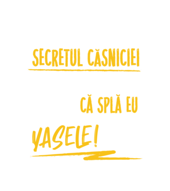 Secretul căsniciei sănătoase model alb pe tricou