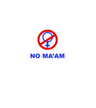 No maam eleje model alb pe tricou