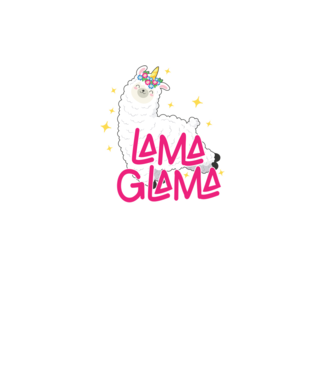 Lama glama model negru pe tricou