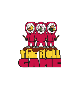 the roll game squid game model alb pe tricou