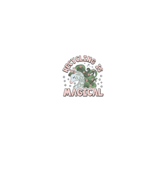 Recycling is magical model negru pe tricou