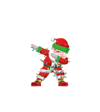 Dab Santa model negru pe tricou