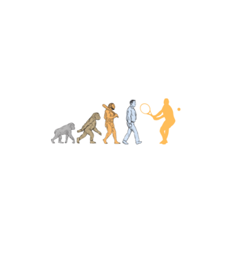 Tennis evolution model negru pe tricou