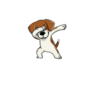 Beagle DAB model gri pe tricou