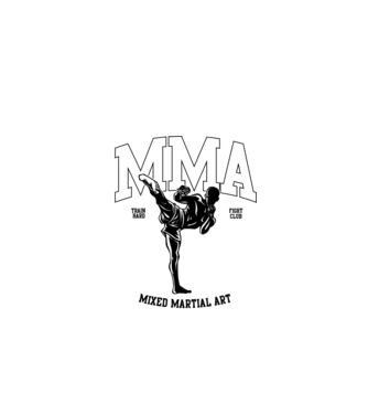 MMA model negru pe tricou