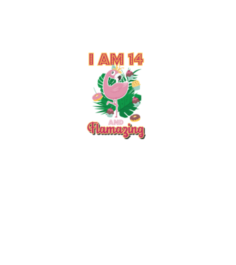 FLAMAZING Birthday 14 Years old model alb pe tricou