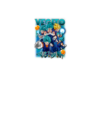 vegito dragonball model negru pe tricou