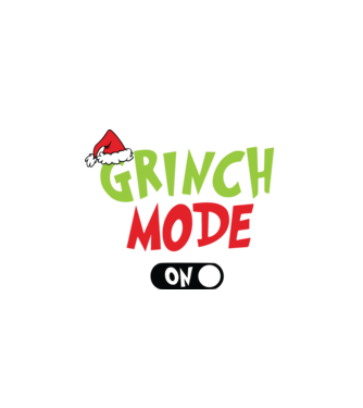 Grinch Mode model alb pe tricou