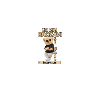 Teddy cel cool Aprilie model albastru jeanși pe tricou