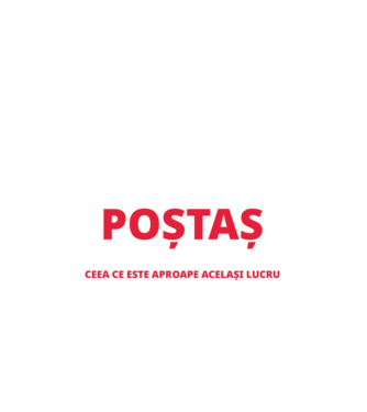 Supererou poştaş model alb pe tricou