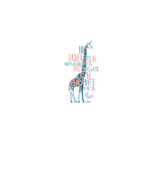 Giraffe model alb pe tricou