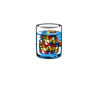 Rubik Ice model alb pe tricou