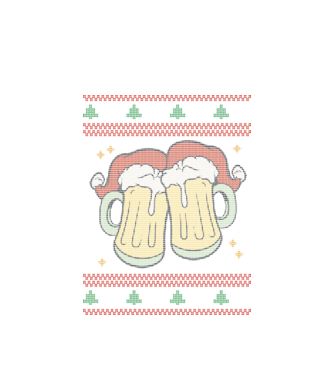 ugly sweater beers model alb pe tricou