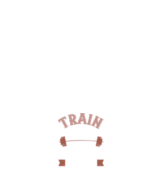 Train Hard model albastru închis pe tricou
