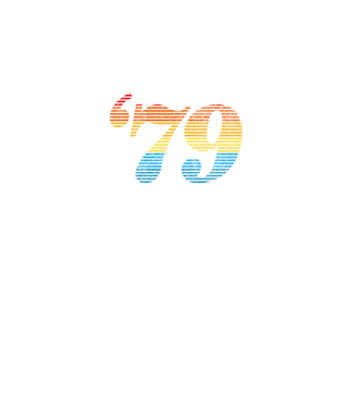Retro Birthday 1979 model negru pe tricou