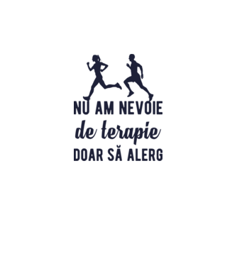 nu am nevoie de terapie, doar să alerg model gri pe tricou