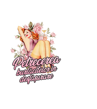 Petrecerea burlăcitelor în desfășurare model negru pe tricou