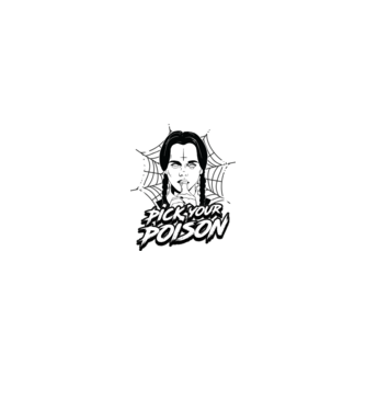 WEDNESDAY Pick your poison model negru pe tricou