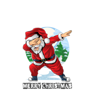 Santa merry christmas model alb pe tricou