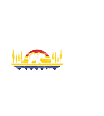 Land of Bears model negru pe tricou