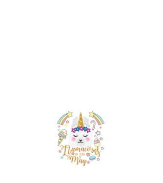 Llamacorns are born in May model negru pe tricou