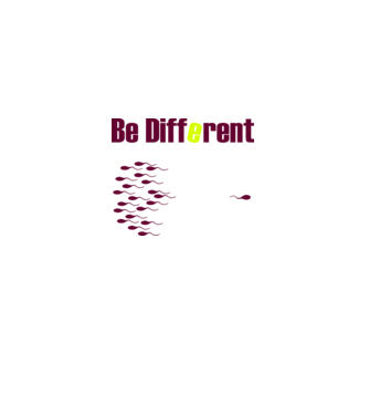 Be Different model negru pe tricou