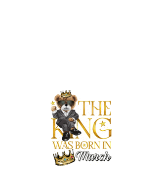 The king was born int MARCH model alb pe tricou