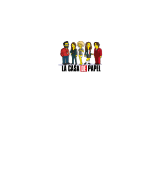 la casa de papel simpson model alb pe tricou