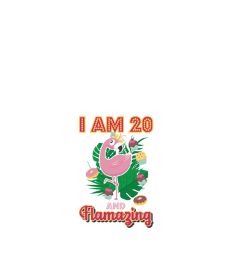 FLAMAZING Birthday 20 Years old model alb pe tricou