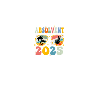 Absolvent 2025 model negru pe tricou