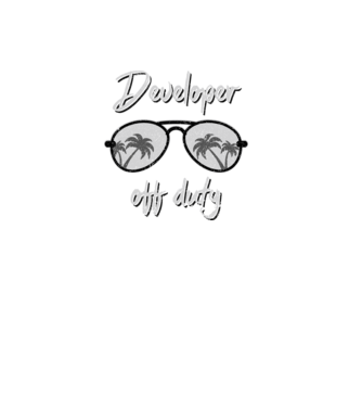Developer off duty model albastru deschis pe tricou