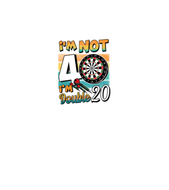 Darts Birthday 40 years old model negru pe tricou