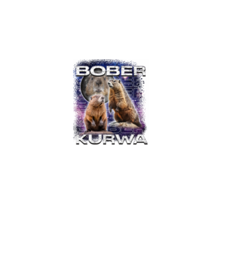 Bóber Kurwa universe model negru pe tricou