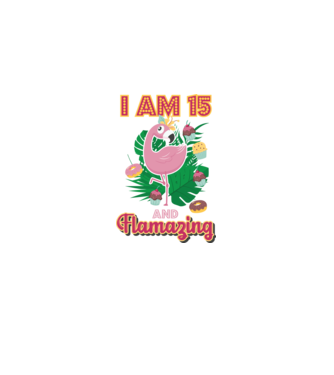 FLAMAZING Birthday 15 Years old model alb pe tricou