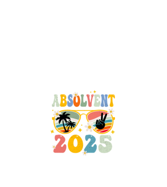 Absolvent 2025 model alb pe tricou