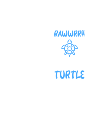 Rawwr turtle model galben neon pe tricou