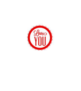 love you model alb pe tricou