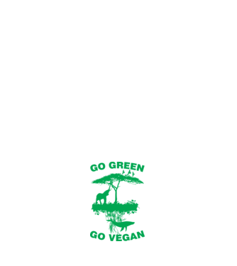 go green go vegan model alb pe tricou