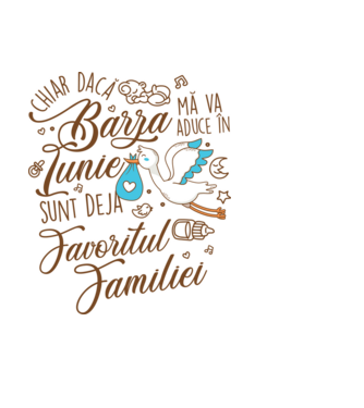 Favoritul familiei IUNIE model negru pe tricou