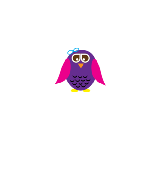 Owl model alb pe tricou