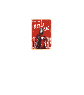 bella ciao poster retro model turcoaz pe tricou